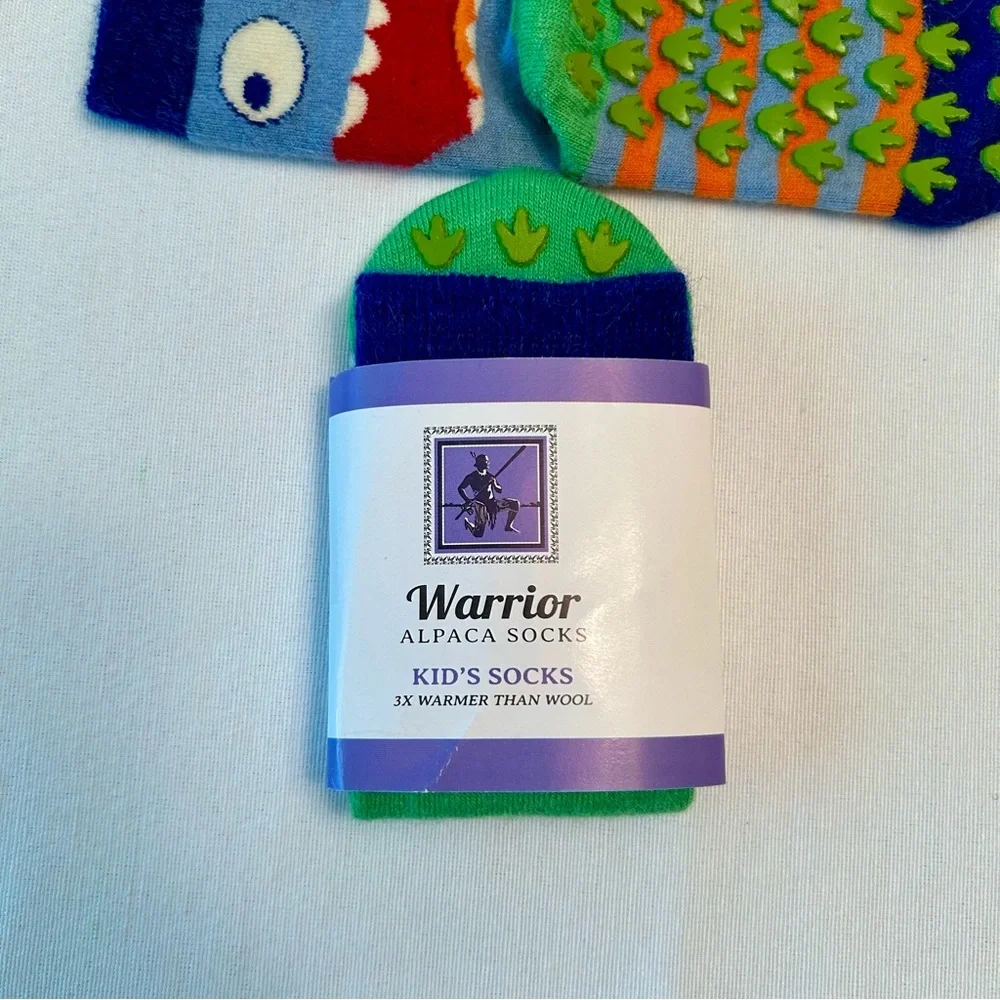 Warrior Alpaca Toddler Non-Skid Alpaca Socks (2) Pairs Toddler Size 2/5